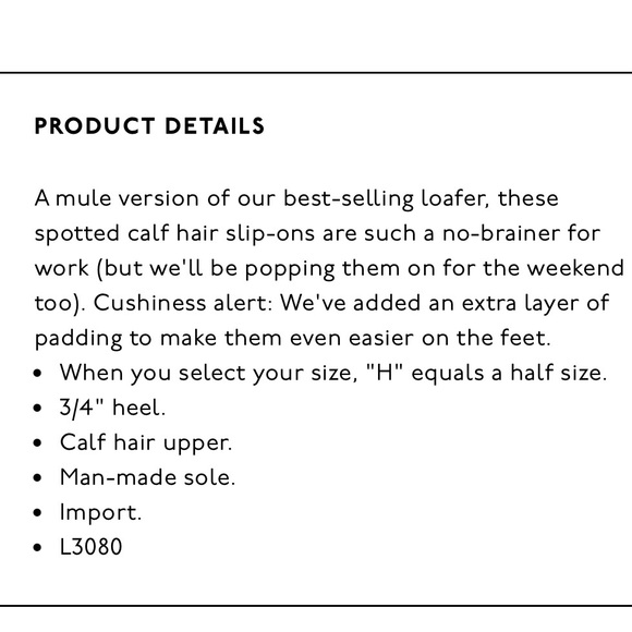 Madewell The Frances Loafer Mule in Spotted Calf Hair - Size 7 - Picture 7 of 8